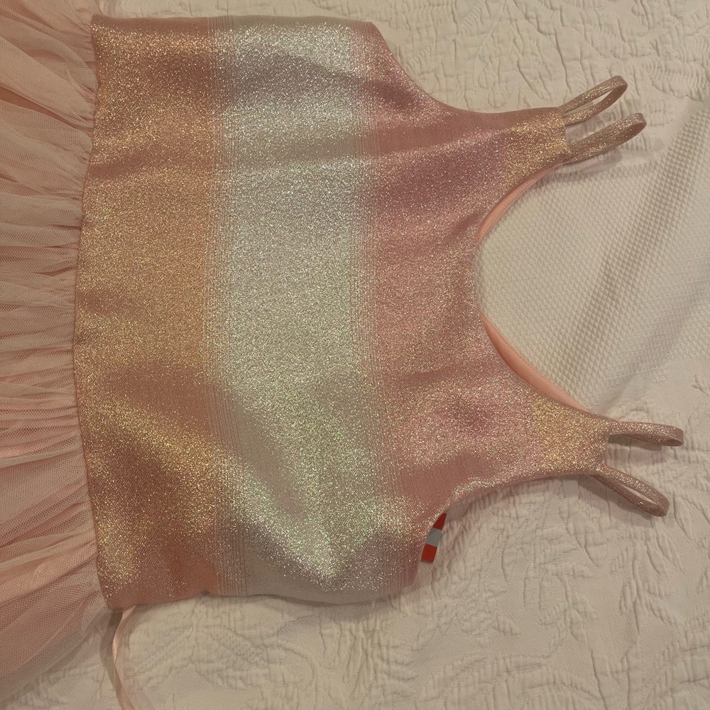 Sparkle tulle pink dress girls xl